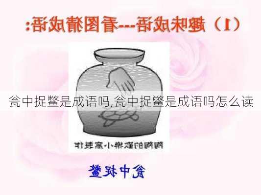 瓮中捉鳖是成语吗,瓮中捉鳖是成语吗怎么读