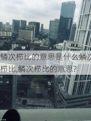 鳞次栉比的意思是什么鳞次栉比,鳞次栉比的意思?