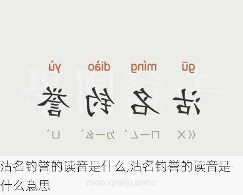 沽名钓誉的读音是什么,沽名钓誉的读音是什么意思