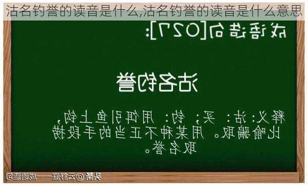 沽名钓誉的读音是什么,沽名钓誉的读音是什么意思