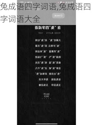 兔成语四字词语,兔成语四字词语大全