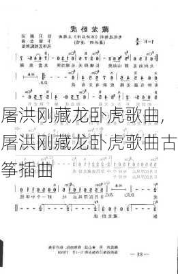 屠洪刚藏龙卧虎歌曲,屠洪刚藏龙卧虎歌曲古筝插曲