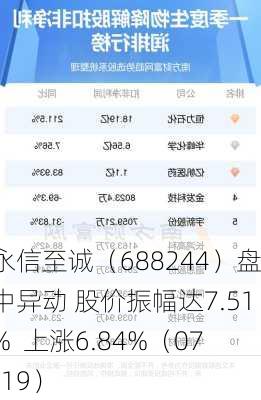 永信至诚（688244）盘中异动 股价振幅达7.51%  上涨6.84%（07-19）