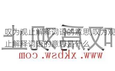 叹为观止解释词语的意思,叹为观止解释词语的意思是什么