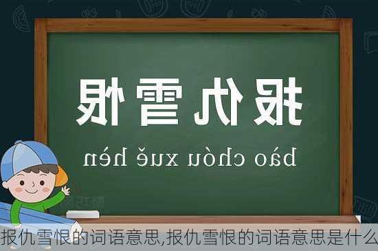 报仇雪恨的词语意思,报仇雪恨的词语意思是什么