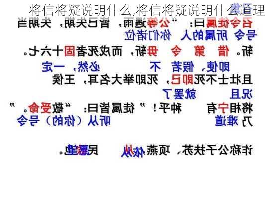 将信将疑说明什么,将信将疑说明什么道理