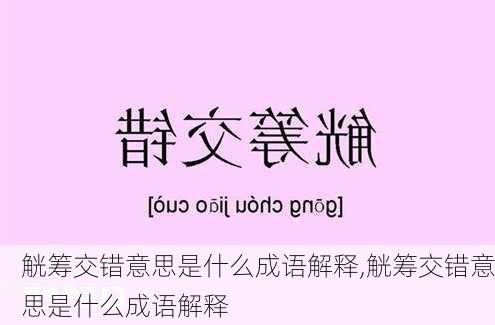 觥筹交错意思是什么成语解释,觥筹交错意思是什么成语解释