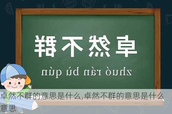 卓然不群的意思是什么,卓然不群的意思是什么意思