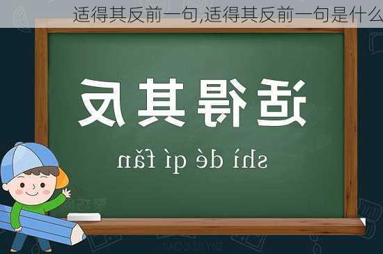 适得其反前一句,适得其反前一句是什么