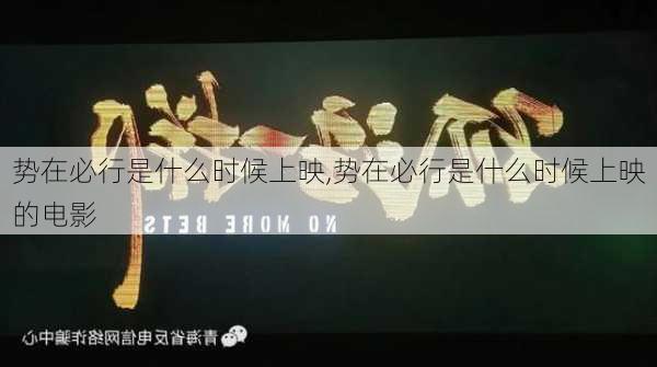 势在必行是什么时候上映,势在必行是什么时候上映的电影