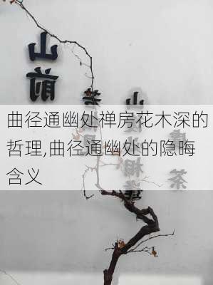 曲径通幽处禅房花木深的哲理,曲径通幽处的隐晦含义