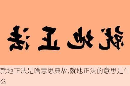 就地正法是啥意思典故,就地正法的意思是什么