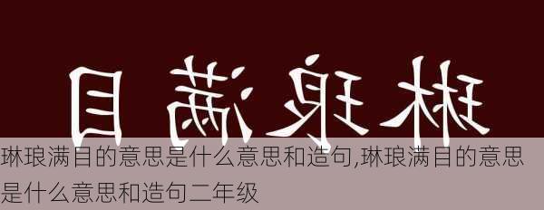 琳琅满目的意思是什么意思和造句,琳琅满目的意思是什么意思和造句二年级