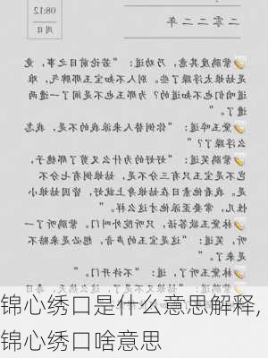 锦心绣口是什么意思解释,锦心绣口啥意思