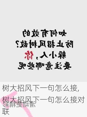 树大招风下一句怎么接,树大招风下一句怎么接对联