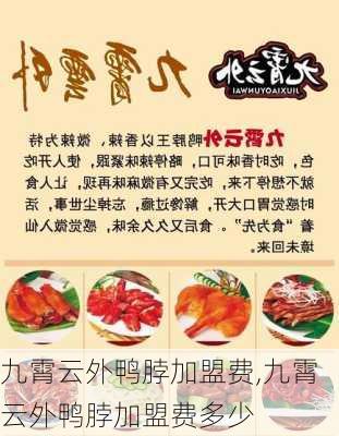 九霄云外鸭脖加盟费,九霄云外鸭脖加盟费多少