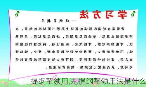 提纲挈领用法,提纲挈领用法是什么