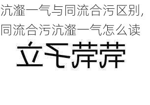 沆瀣一气与同流合污区别,同流合污沆瀣一气怎么读