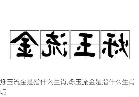 烁玉流金是指什么生肖,烁玉流金是指什么生肖呢