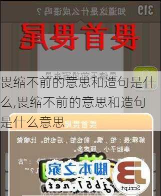 畏缩不前的意思和造句是什么,畏缩不前的意思和造句是什么意思