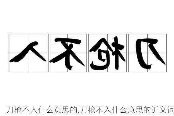 刀枪不入什么意思的,刀枪不入什么意思的近义词