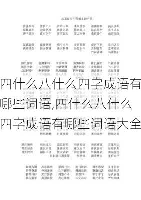 四什么八什么四字成语有哪些词语,四什么八什么四字成语有哪些词语大全