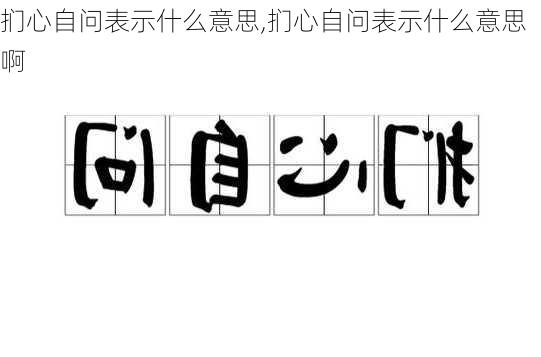 扪心自问表示什么意思,扪心自问表示什么意思啊