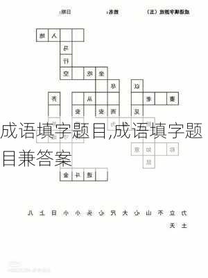 成语填字题目,成语填字题目兼答案