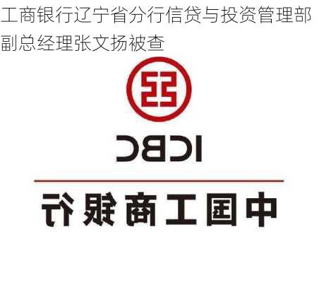 工商银行辽宁省分行信贷与投资管理部副总经理张文扬被查