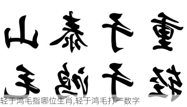 轻于鸿毛指哪位生肖,轻于鸿毛打一数字