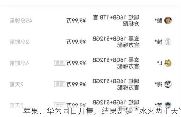 苹果、华为同日开售，结果却是“冰火两重天”