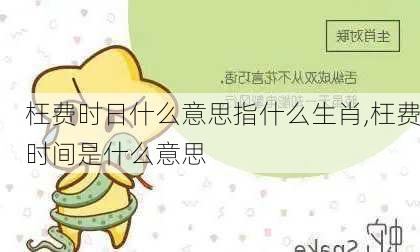 枉费时日什么意思指什么生肖,枉费时间是什么意思