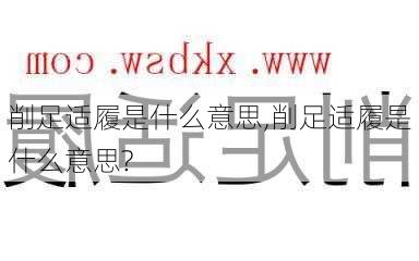 削足适履是什么意思,削足适履是什么意思?