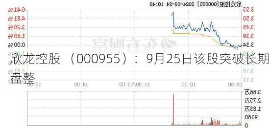 欣龙控股 （000955）：9月25日该股突破长期盘整