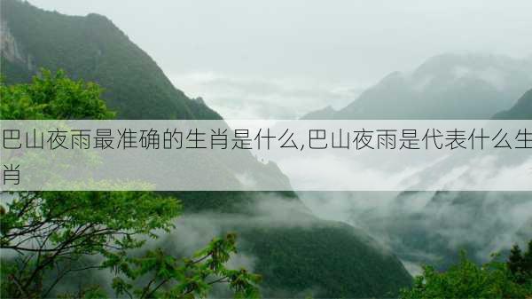 巴山夜雨最准确的生肖是什么,巴山夜雨是代表什么生肖