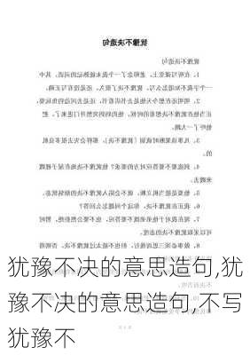 犹豫不决的意思造句,犹豫不决的意思造句,不写犹豫不