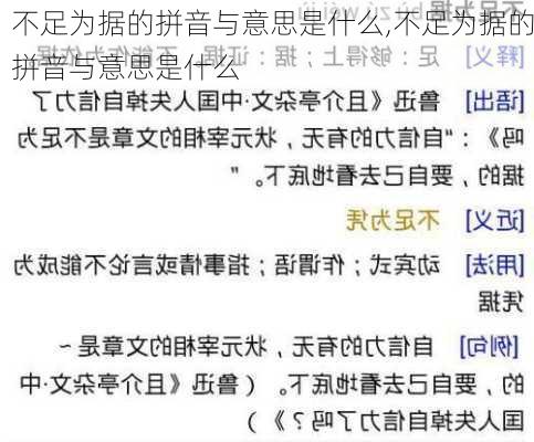 不足为据的拼音与意思是什么,不足为据的拼音与意思是什么