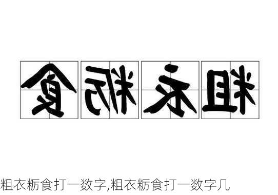 粗衣粝食打一数字,粗衣粝食打一数字几