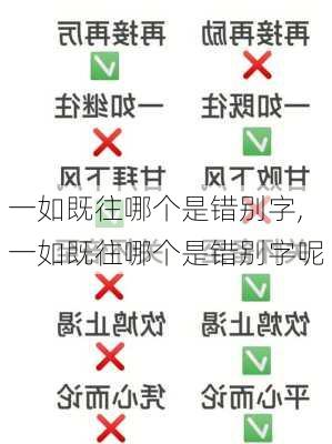 一如既往哪个是错别字,一如既往哪个是错别字呢