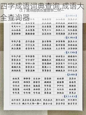 四字成语词典查询,成语大全查询器