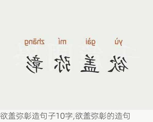 欲盖弥彰造句子10字,欲盖弥彰的造句