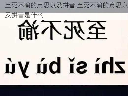 至死不渝的意思以及拼音,至死不渝的意思以及拼音是什么