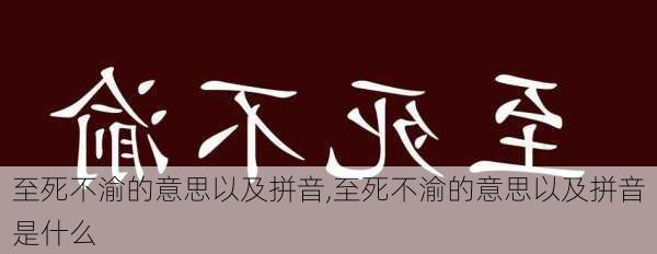 至死不渝的意思以及拼音,至死不渝的意思以及拼音是什么