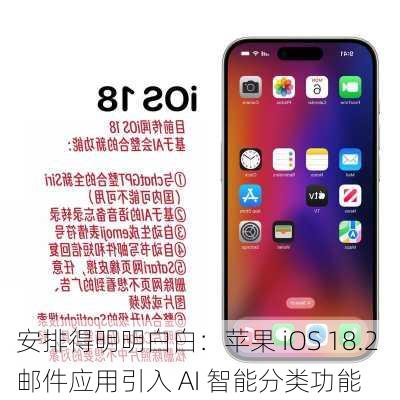 安排得明明白白：苹果 iOS 18.2 邮件应用引入 AI 智能分类功能