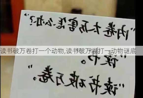 读书破万卷打一个动物,读书破万卷打一动物谜底