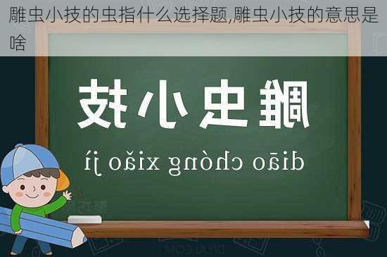 雕虫小技的虫指什么选择题,雕虫小技的意思是啥