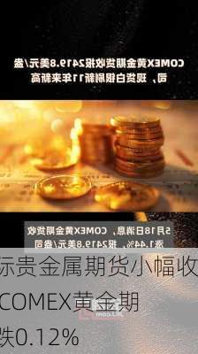 国际贵金属期货小幅收跌 COMEX黄金期货跌0.12%