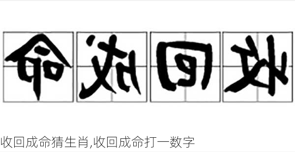 收回成命猜生肖,收回成命打一数字