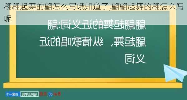 翩翩起舞的翩怎么写哦知道了,翩翩起舞的翩怎么写呢