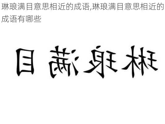 琳琅满目意思相近的成语,琳琅满目意思相近的成语有哪些